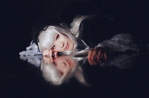 Rating: Safe Score: 0 Tags: 2girls bangs closed_mouth holding lips long_hair looking_at_viewer multiple_girls realistic red_eyes siblings sisters solo suigintou sword upper_body weapon white_hair User: admin
