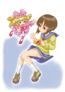 Rating: Safe Score: 0 Tags: 2girls blonde_hair blue_sailor_collar bow brown_hair drill_hair green_eyes hina_ichigo hinaichigo image kashiwaba_tomoe long_sleeves multiple_girls pink_bow red_eyes school_uniform serafuku shoes short_hair skirt socks solo twin_drills underwear white_legwear User: admin