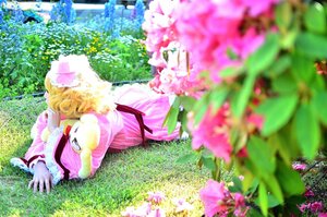 Rating: Safe Score: 0 Tags: 2girls blonde_hair blurry blurry_foreground chen depth_of_field dress flower fox_tail grass hat hinaichigo long_sleeves lying mob_cap multiple_girls outdoors sleeping solo tabard tail wide_sleeves yakumo_ran User: admin