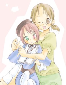 Rating: Safe Score: 0 Tags: 2girls :o ;d black_headwear blonde_hair blouse blue_dress blush brown_eyes brown_hair capelet dress fedora glasses green_eyes hat heterochromia image long_sleeves looking_at_viewer multiple_girls one_eye_closed open_mouth pantyhose red_eyes rozen_maiden sakurada_nori shirt short_hair smile solo souseiseki striped takano_natsuki vertical_stripes white_legwear User: admin