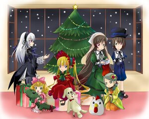 Rating: Safe Score: 0 Tags: 6+girls blonde_hair blue_dress blue_eyes bow box brown_hair christmas christmas_tree dress drill_hair gift hairband hat heterochromia hina_ichigo image kanaria long_hair long_sleeves multiple multiple_girls pink_bow red_eyes ribbon shinku siblings silver_hair sisters snow snowing souseiseki suigintou suiseiseki tagme window wings User: admin