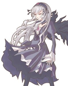 Rating: Safe Score: 0 Tags: 1girl artist_request auto_tagged black_wings cross-laced_clothes dress flower frills hairband image juliet_sleeves long_hair long_sleeves photoshop_(medium) pink_eyes puffy_sleeves red_eyes rose rozen_maiden silver_hair simple_background solo suigintou white_background wings User: admin