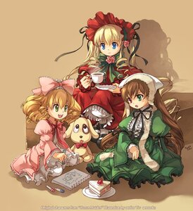 Rating: Safe Score: 0 Tags: 3girls :d black_tea blonde_hair blue_eyes bonnet bow brown_hair cake cake_slice cup drawing dress drill_hair flower food frills fruit green_dress green_eyes hair_bow heterochromia hina_ichigo image kunkun long_hair long_sleeves looking_at_viewer mary_janes multiple multiple_girls open_mouth pastry photoshop_(medium) pink_bow plate red_eyes rozen_maiden saucer shinku shoes sitting smile strawberry strawberry_shortcake stuffed_animal stuffed_dog suiseiseki table tagme tea teacup teapot tiv very_long_hair User: admin