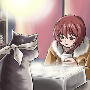 Rating: Safe Score: 0 Tags: 1girl blush cat coat green_eyes hat heterochromia image red_eyes short_hair solo souseiseki suou_pavlichenko sweatdrop User: admin