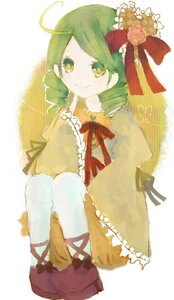 Rating: Safe Score: 0 Tags: 1girl ahoge bow dress drill_hair flower frills full_body green_eyes green_hair hair_ornament image kanaria long_sleeves red_flower red_rose ribbon rose short_hair sitting smile solo striped twin_drills vertical_stripes User: admin