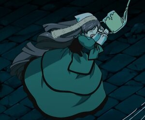 Rating: Safe Score: 0 Tags: 1girl black_hair closed_eyes dark dress from_above hat image long_hair long_sleeves open_mouth solo suiseiseki User: admin