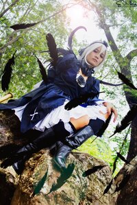 Rating: Safe Score: 0 Tags: 1girl black_blindfold blindfold boots cleavage_cutout dress high_heels lips sitting solo suigintou thigh_boots thighhighs tree white_hair yorha_no._2_type_b User: admin