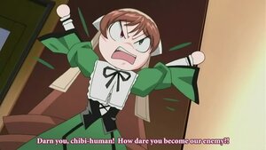 Rating: Safe Score: 0 Tags: 1girl angry brown_hair dress image long_sleeves open_mouth ribbon solo suiseiseki User: admin