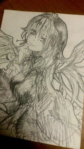 Rating: Safe Score: 0 Tags: 1girl image long_hair long_sleeves monochrome sketch solo suigintou traditional_media upper_body User: admin