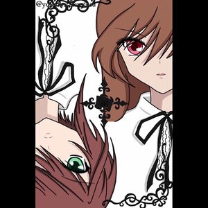 Rating: Safe Score: 0 Tags: 2girls black_ribbon brown_hair flower green_eyes image letterboxed multiple_girls neck_ribbon pair red_eyes ribbon rose short_hair siblings simple_background sisters souseiseki suiseiseki twins white_background User: admin