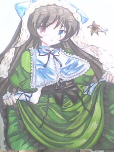 Rating: Safe Score: 0 Tags: 1girl blue_eyes dress frills green_dress hat heterochromia image long_hair long_sleeves looking_at_viewer red_eyes ribbon skirt_hold solo star_(symbol) suiseiseki very_long_hair User: admin