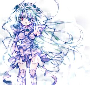 Rating: Safe Score: 0 Tags: 1girl barasuishou dress flower frills hair_ornament heterochromia image long_hair red_eyes rose solo thigh_boots thighhighs very_long_hair User: admin