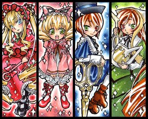 Rating: Safe Score: 0 Tags: 4girls blonde_hair blue_eyes blush bow brown_hair dress frills green_eyes hat head_scarf heterochromia hina_ichigo image long_hair long_sleeves looking_at_viewer marker_(medium) multiple multiple_girls open_mouth red_eyes shinku short_hair siblings sisters smile souseiseki sparkle suigintou suiseiseki tagme twins twintails User: admin