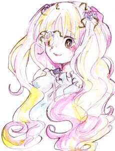 Rating: Safe Score: 0 Tags: 1girl 86800 bangs blonde_hair flower hair_flower hair_ornament image kirakishou long_hair looking_at_viewer one_eye_closed smile solo traditional_media wavy_hair User: admin