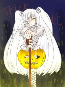 Rating: Safe Score: 0 Tags: 1girl boots cross-laced_footwear dress eyepatch flower hair_flower hair_ornament halloween image jack-o'-lantern kirakishou knee_boots long_hair long_sleeves pumpkin rose solo very_long_hair white_hair white_rose yellow_eyes User: admin