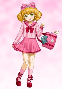 Rating: Safe Score: 0 Tags: 1girl :d adapted_costume bag bandaid_on_knee blonde_hair blush bow bowtie commentary_request dress drill_hair full_body green_eyes hina_ichigo hinaichigo ichikawa_masahiro image long_sleeves looking_at_viewer mary_janes open_mouth pink_background pink_bow pink_dress pink_footwear pink_legwear pink_sailor_collar pink_shirt pink_skirt pink_theme red_bow red_neckwear rozen_maiden sailor_collar school_uniform serafuku shirt shoes short_hair simple_background skirt smile solo standing User: admin