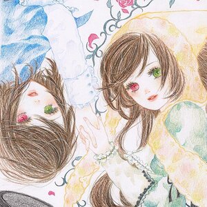 Rating: Safe Score: 0 Tags: 2girls brown_hair flower green_eyes heterochromia holding_hands image long_hair looking_at_viewer multiple_girls pair red_eyes rose short_hair siblings sisters souseiseki suiseiseki traditional_media twins watercolor_(medium) User: admin