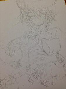 Rating: Safe Score: 0 Tags: 1girl animal_ears cat_ears greyscale image looking_at_viewer monochrome sketch smile solo souseiseki traditional_media User: admin