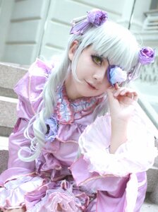Rating: Safe Score: 0 Tags: 1girl bangs barasuishou blurry eyepatch flower frills hair_flower hair_ornament long_hair long_sleeves looking_at_viewer outdoors smile solo upper_body yellow_eyes User: admin