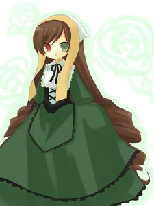 Rating: Safe Score: 0 Tags: 1girl :o bangs black_ribbon blush brown_hair corset dress drill_hair eyebrows_visible_through_hair floral_background frilled_dress frills green_dress green_eyes head_scarf heterochromia image layered_dress long_hair long_sleeves looking_at_viewer open_mouth red_eyes ribbon rozen_maiden solo standing suiseiseki swept_bangs tareme twin_drills very_long_hair yuzuki_(yuduame) User: admin