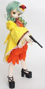 Rating: Safe Score: 0 Tags: 1girl doll drill_hair green_eyes green_hair gun hair_ornament handgun holding_gun kanaria pistol revolver solo striped twin_drills weapon User: admin