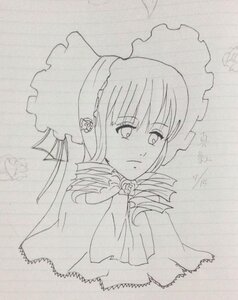 Rating: Safe Score: 0 Tags: 1girl bow flower greyscale hair_bow hakurei_reimu image looking_at_viewer monochrome shinku solo traditional_media upper_body User: admin