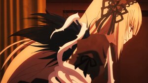 Rating: Safe Score: 0 Tags: 1girl black_ribbon blonde_hair dress hair_ribbon image long_hair profile puffy_short_sleeves puffy_sleeves red_eyes ribbon short_sleeves solo suigintou wings User: admin