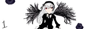 Rating: Safe Score: 0 Tags: 1girl bangs black_dress black_flower black_ribbon black_rose black_wings closed_mouth dress eyebrows_visible_through_hair feathers flower hairband image juliet_sleeves long_hair long_sleeves looking_at_viewer puffy_sleeves purple_rose red_eyes red_flower red_rose ribbon rose simple_background solo suigintou upper_body white_background wings User: admin