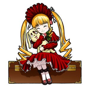 Rating: Safe Score: 0 Tags: 1girl blonde_hair blush bonnet bow closed_eyes doll dress drill_hair flower frilled_skirt frills gothic_lolita hug ichikawa_masahiro image kunkun lolita_fashion long_hair lowres rose rozen_maiden shinku sitting skirt smile solo stuffed_animal stuffed_dog suitcase tongue twintails User: admin