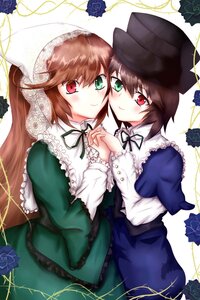 Rating: Safe Score: 0 Tags: 2girls black_rose blue_dress blue_flower blue_rose brown_hair dress dual_persona floral_background flower frills green_dress green_eyes hat hat_flower heterochromia holding_hands image interlocked_fingers long_hair looking_at_viewer multiple_girls pair pink_rose purple_rose red_eyes red_flower red_rose rose short_hair siblings sisters smile souseiseki suiseiseki thorns twins white_rose yellow_flower yellow_rose User: admin