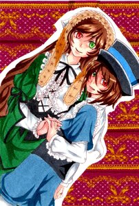 Rating: Safe Score: 0 Tags: 2girls brown_hair dress frills green_dress green_eyes hat head_scarf heterochromia holding_hands image interlocked_fingers long_hair long_sleeves looking_at_viewer multiple_girls open_mouth pair red_eyes short_hair siblings sisters smile souseiseki suiseiseki top_hat twins very_long_hair User: admin