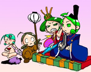 Rating: Safe Score: 0 Tags: 1girl clenched_teeth green_eyes green_hair gun image kanaria solo teeth weapon User: admin