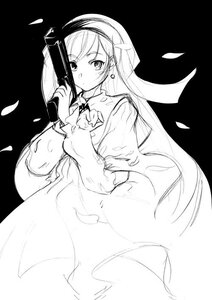 Rating: Safe Score: 0 Tags: 1girl dress earrings greyscale gun handgun holding holding_gun holding_weapon image jewelry long_hair long_sleeves monochrome morisoban petals pistol rozen_maiden solo suiseiseki very_long_hair weapon User: admin