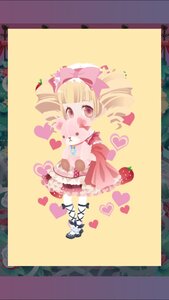 Rating: Safe Score: 0 Tags: 1girl blonde_hair bow dress drill_hair food fruit heart hina_ichigo hinaichigo image looking_at_viewer pink_bow pink_dress solo standing twin_drills User: admin