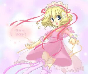 Rating: Safe Score: 0 Tags: 1girl blonde_hair blue_eyes blush bow dress drill_hair flower frills hina_ichigo hinaichigo image looking_at_viewer open_mouth pink_bow pink_dress ribbon rozen_maiden short_hair solo twin_drills wrist_ribbon User: admin
