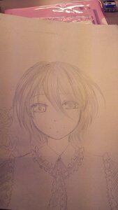 Rating: Safe Score: 0 Tags: 1girl closed_mouth frills hair_between_eyes image looking_at_viewer monochrome photo short_hair solo souseiseki traditional_media upper_body User: admin