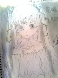 Rating: Safe Score: 0 Tags: 1girl bangs hair_ornament image kirakishou long_hair long_sleeves looking_at_viewer monochrome photo solo sweater traditional_media turtleneck upper_body veil User: admin