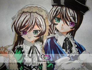 Rating: Safe Score: 0 Tags: 2girls brown_hair frills green_eyes hat heterochromia image long_hair long_sleeves looking_at_viewer multiple_girls pair purple_eyes ribbon siblings silver_hair sisters smile souseiseki suiseiseki twins User: admin
