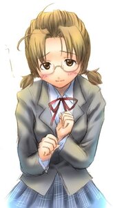 Rating: Safe Score: 0 Tags: 1girl artist_request blazer blue_skirt blush brown_eyes brown_hair glasses human jacket jimiko long_sleeves plaid plaid_skirt ribbon rozen_maiden sakurada_nori school_uniform shirt skirt solo twintails User: admin
