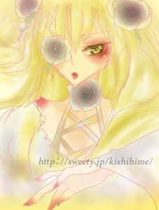 Rating: Safe Score: 0 Tags: 1girl black_rose blonde_hair blue_flower blue_rose choker flower green_flower image kirakishou long_hair ribbon rose solo thorns white_flower white_rose yellow_eyes yellow_flower yellow_rose User: admin
