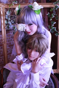 Rating: Safe Score: 0 Tags: 1boy 1girl blonde_hair dress flower hug hug_from_behind kirakishou lips realistic solo white_dress white_flower User: admin