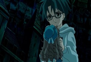 Rating: Safe Score: 0 Tags: 1boy auto_tagged glasses hat hat_removed headwear_removed holding hood hood_down human long_sleeves night sakurada_jun screenshot solo User: admin