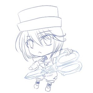 Rating: Safe Score: 0 Tags: 1girl auto_tagged eyebrows_visible_through_hair full_body hair_between_eyes hat holding image long_sleeves monochrome short_hair solo souseiseki standing striped vertical_stripes User: admin