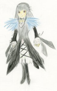 Rating: Safe Score: 0 Tags: 1girl auto_tagged bangs black_dress black_wings closed_mouth dress feathered_wings feathers full_body image long_hair long_sleeves looking_at_viewer red_eyes simple_background solo standing suigintou white_background wings User: admin