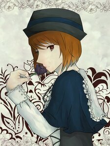 Rating: Safe Score: 0 Tags: 1girl breasts brown_eyes brown_hair dress flower hat image long_sleeves meiko rose short_hair solo souseiseki upper_body User: admin