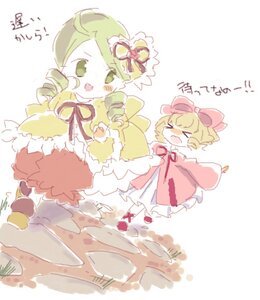 Rating: Safe Score: 0 Tags: 2girls blonde_hair bloomers bow dress drill_hair green_eyes green_hair hair_ornament hina_ichigo hinaichigo image kanaria long_sleeves multiple_girls open_mouth pair pink_bow pink_dress smile User: admin