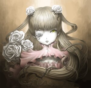 Rating: Safe Score: 0 Tags: 1girl black_flower black_rose blonde_hair flower hair_flower hair_ornament image kirakishou long_hair pale_skin pink_rose rose solo thorns two_side_up white_flower white_rose yellow_rose User: admin