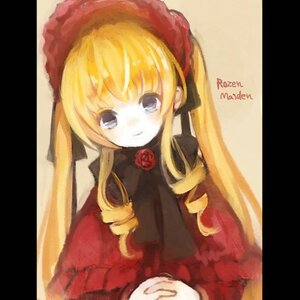 Rating: Safe Score: 0 Tags: 1girl black_border blonde_hair blue_eyes bonnet bow bowtie capelet dated dress drill_hair flower green_bow image letterboxed long_hair long_sleeves looking_at_viewer red_capelet red_dress rose shinku sidelocks simple_background smile solo twintails User: admin