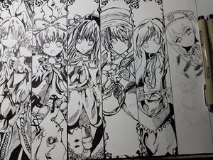 Rating: Safe Score: 0 Tags: 6+girls alice_margatroid bow detached_sleeves greyscale hair_bow hair_tubes hakurei_reimu hat image kirisame_marisa long_hair monochrome multiple multiple_girls short_hair smile tagme traditional_media User: admin