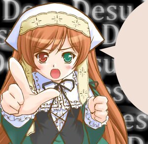 Rating: Safe Score: 0 Tags: 1girl :o angry auto_tagged blush dress frills green_eyes head_scarf heterochromia image long_hair long_sleeves looking_at_viewer open_mouth red_eyes ribbon solo suiseiseki upper_body User: admin